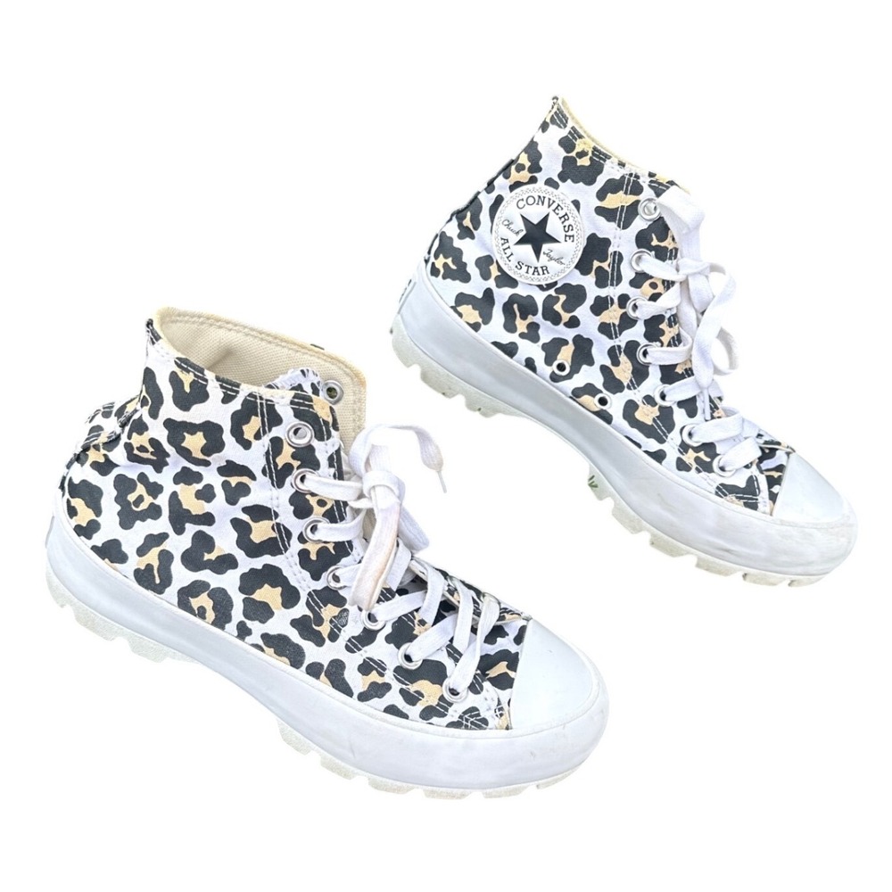 Converse Chuck Taylor All Star Leopard Lugged High Tops Women's Size‎ 7 Sneakers